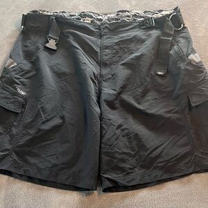 Oho Gear Shorts Men 48 Cargo Fishing Outdoor Black Pockets Technical Nylon